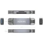 AISENS Lector de Tarjetas ASCR-2AC08-GR Gris USB-A y USB-C